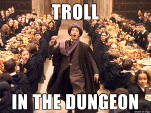 harry potter troll in the dungeon